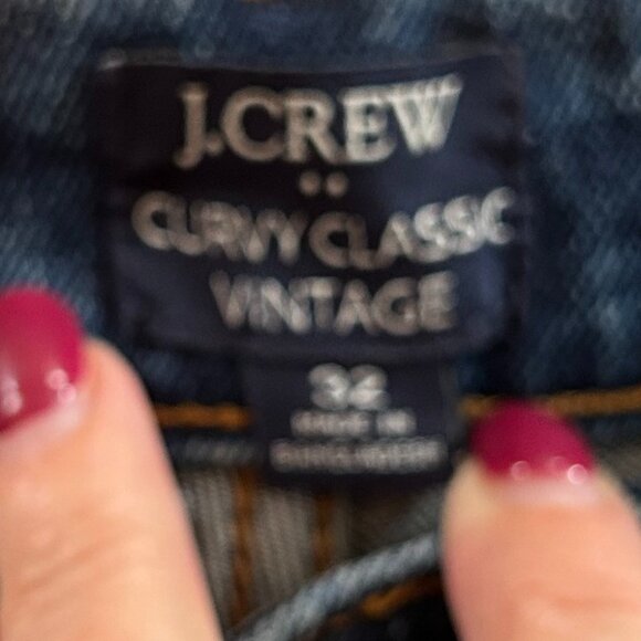 J Crew Curvy Classic Vintage Straight Leg Jeans, 32 (Measurements below) - Picture 6 of 7